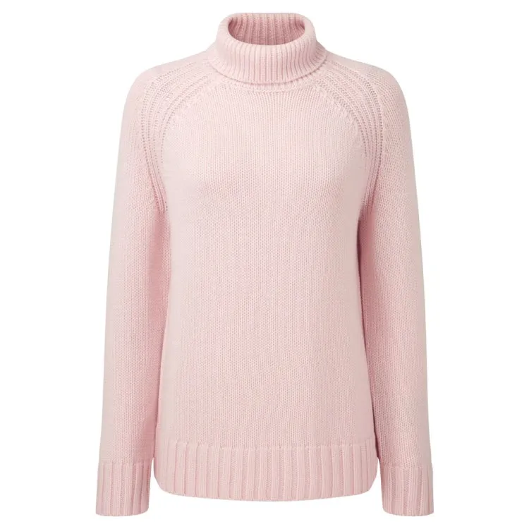 Schoffel Ladies Merino Cosy Roll Neck Sweater - Blush