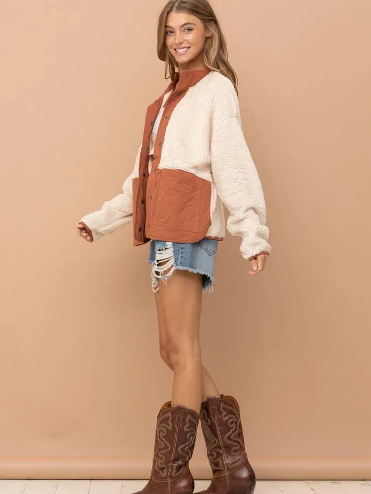 Sherpa Quilted Pocket Jacket