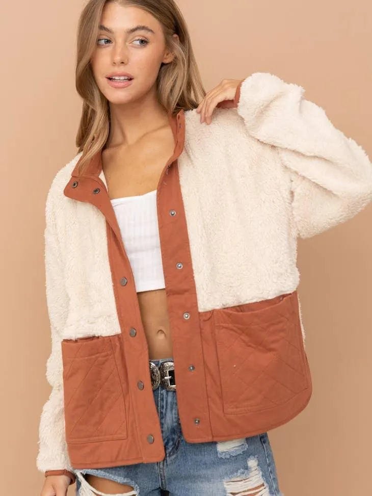 Sherpa Quilted Pocket Jacket
