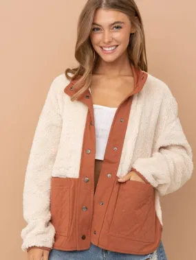 Sherpa Quilted Pocket Jacket