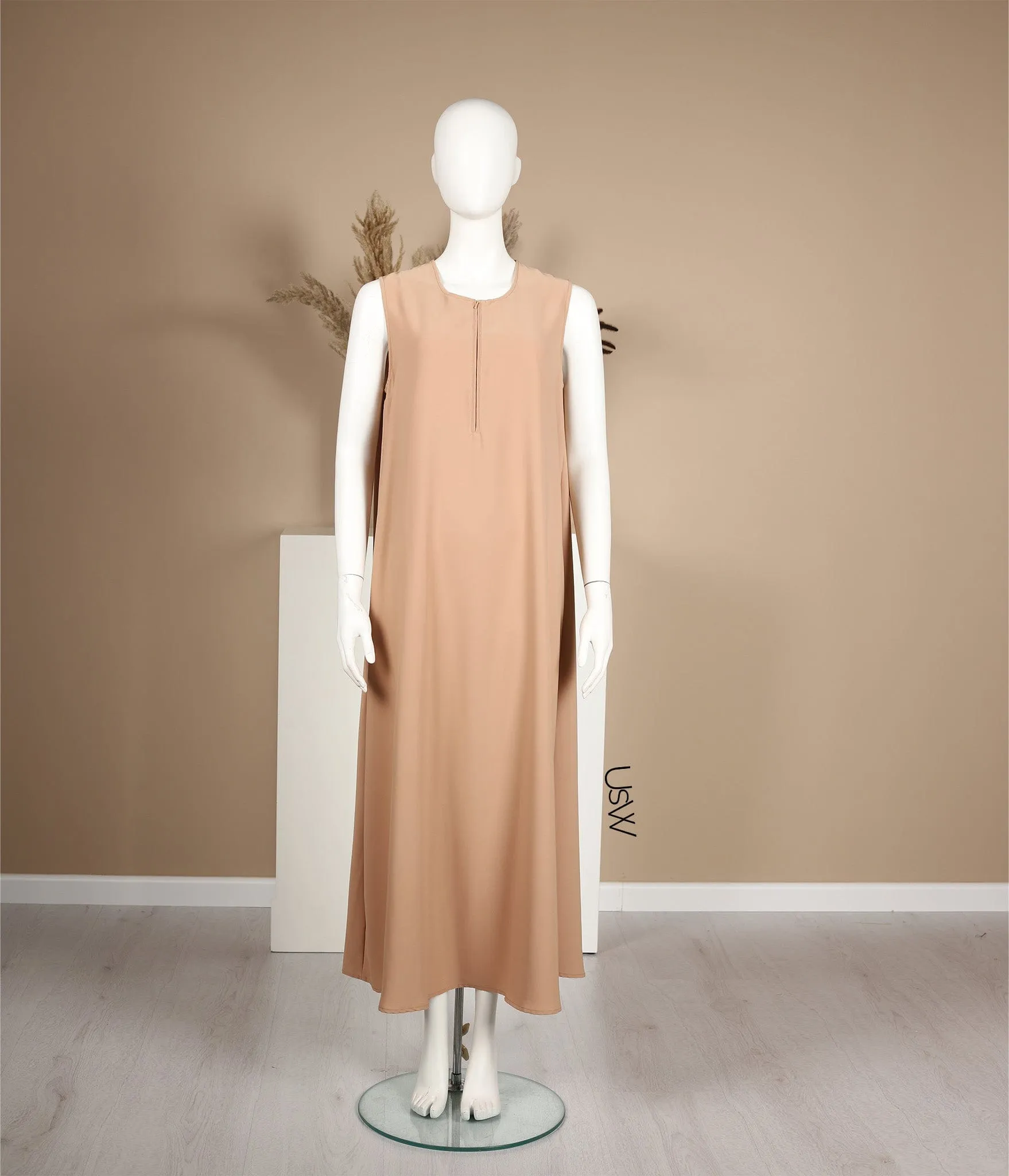 Slip Dress Pearl Stretch - Latte