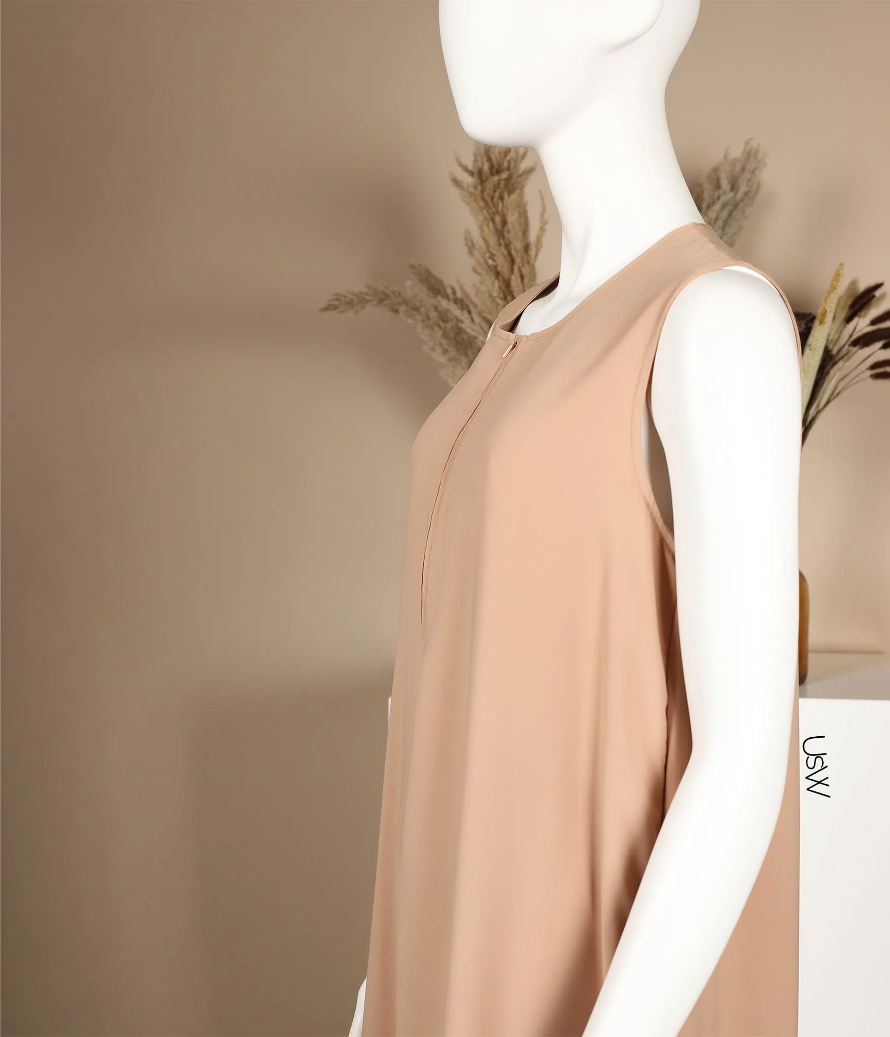 Slip Dress Pearl Stretch - Latte
