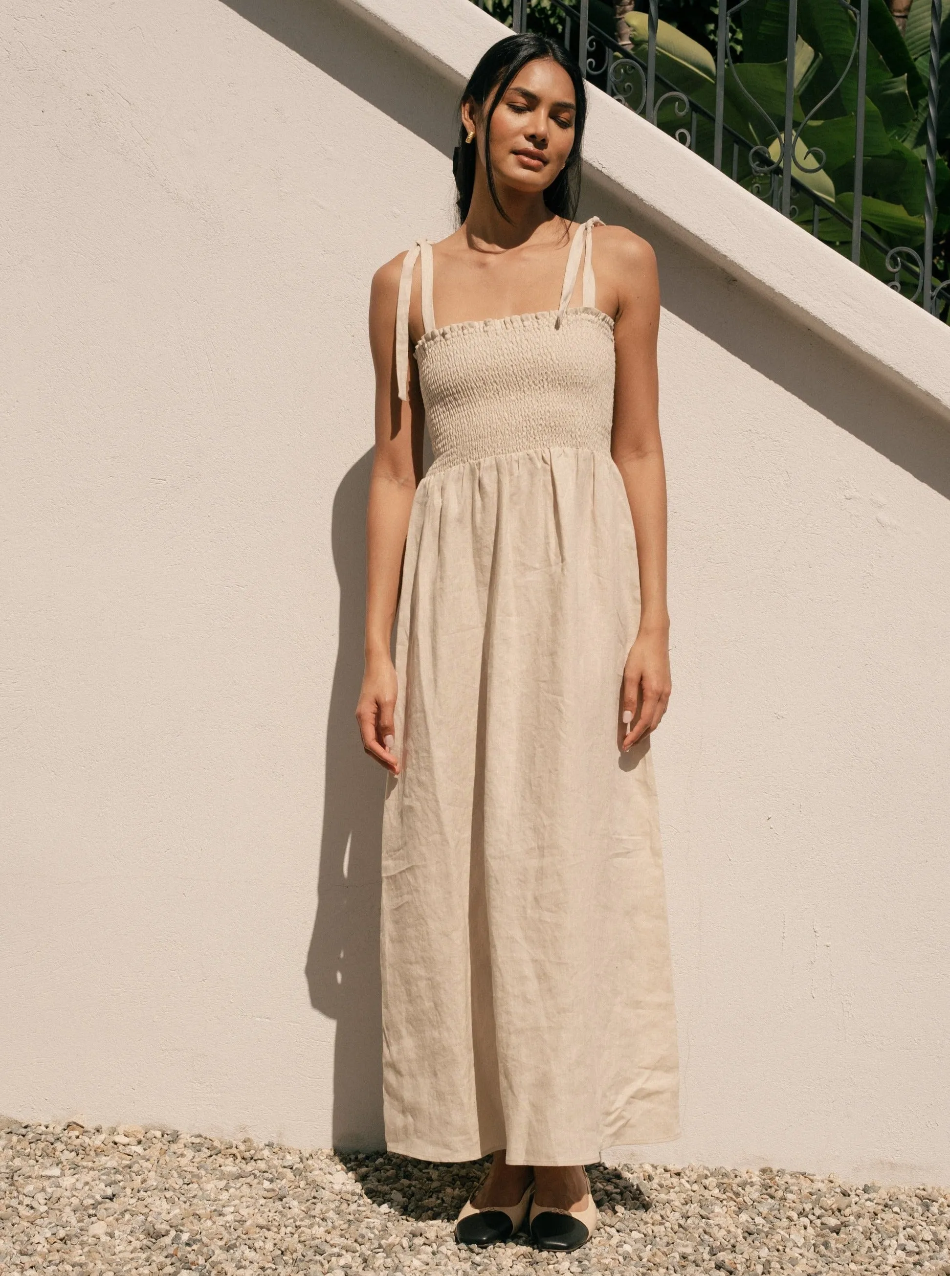Sophie Dress - Oatmeal Linen