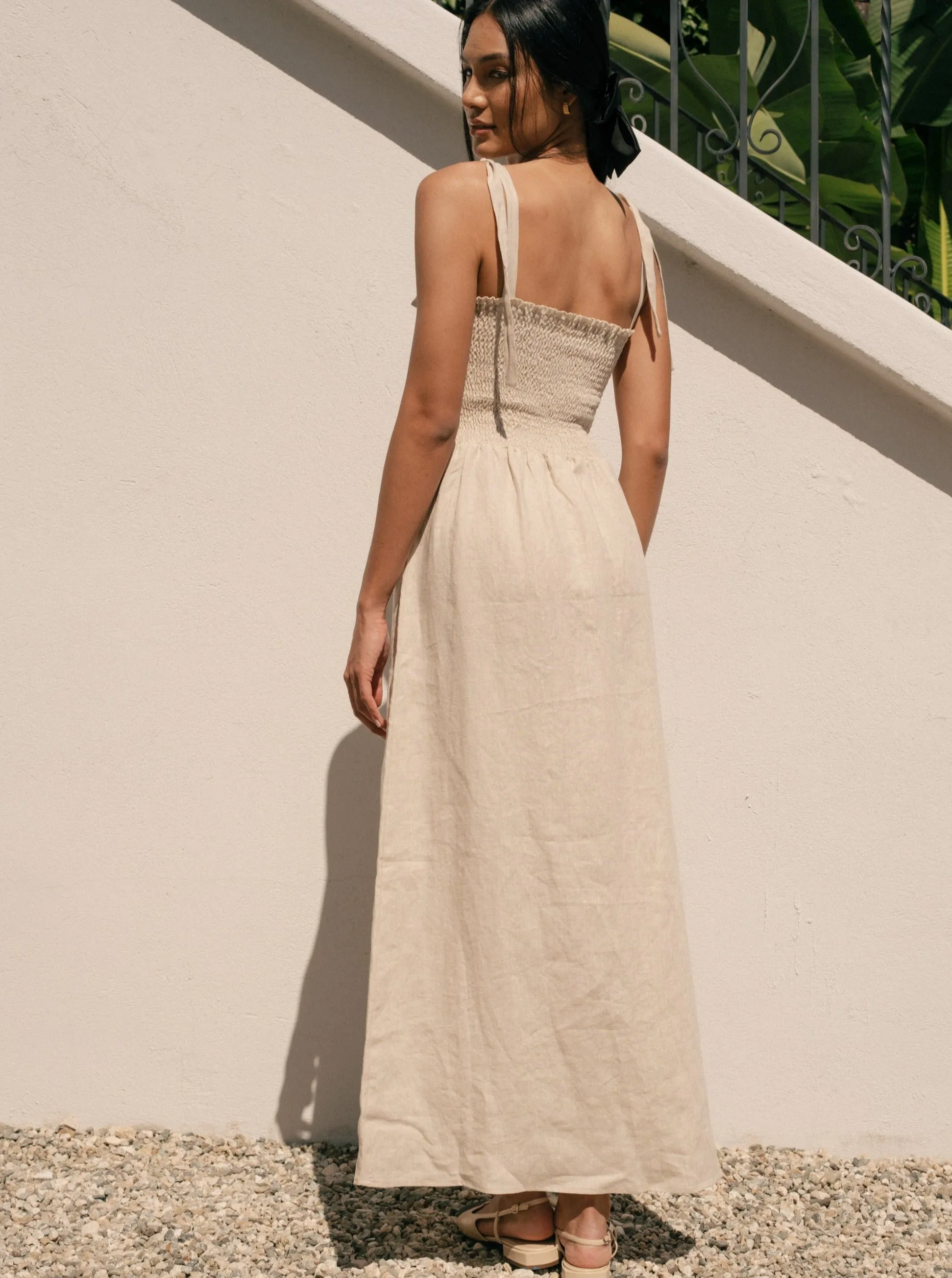 Sophie Dress - Oatmeal Linen