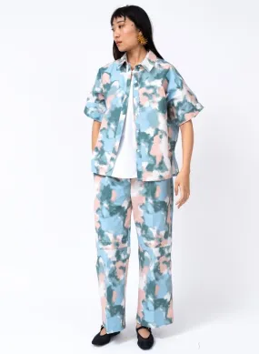Spray Print Shirt Set