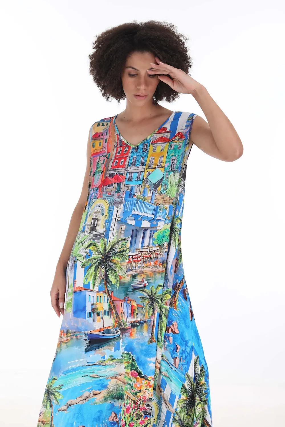 ST TROPEZ - SLEEVELESS MAXI DRESS