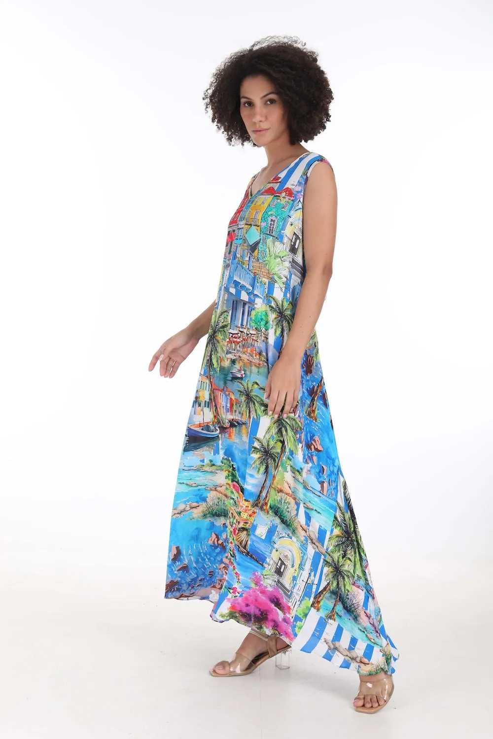 ST TROPEZ - SLEEVELESS MAXI DRESS