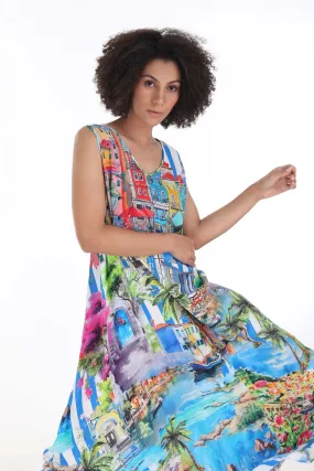 ST TROPEZ - SLEEVELESS MAXI DRESS