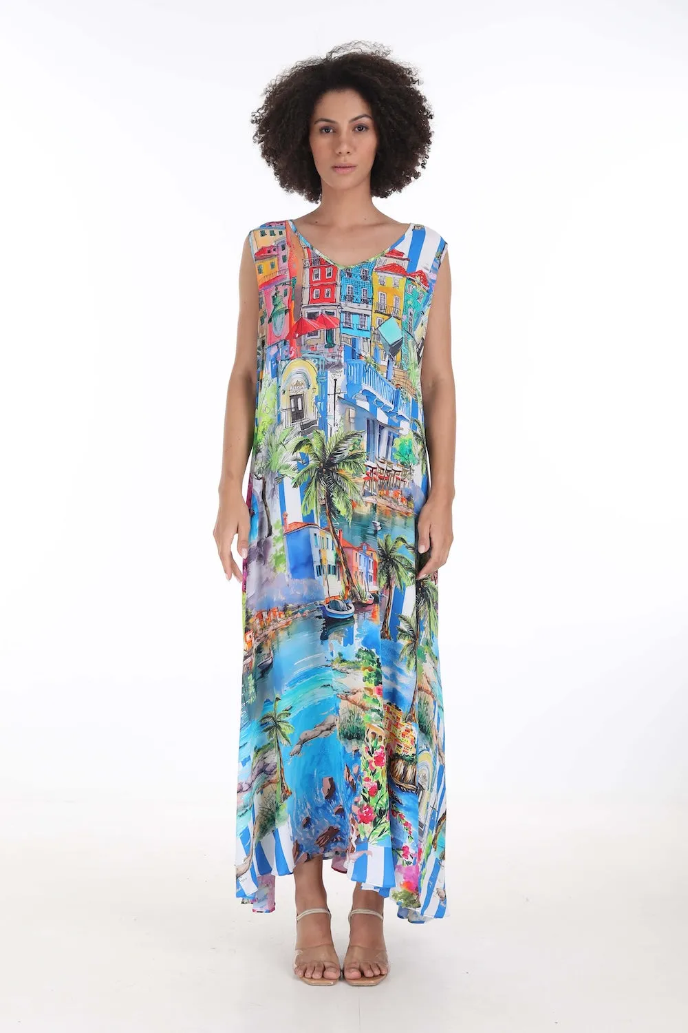 ST TROPEZ - SLEEVELESS MAXI DRESS