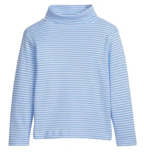 Striped Turtleneck - Light Blue