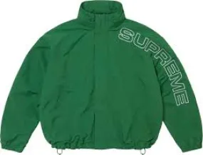 Supreme Spellout Embroidered Track Jacket (FW24) Dark Green