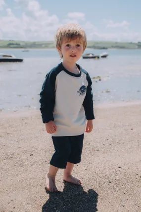 Surf Scene Contrast Raglan Kids Sweat