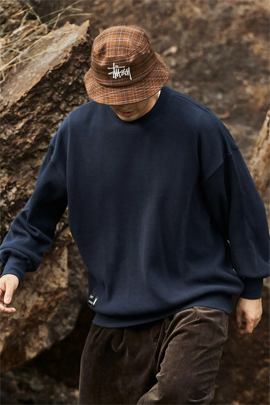 TANOXI  ワックルクロスクルーネックプルオーバー TAN0063