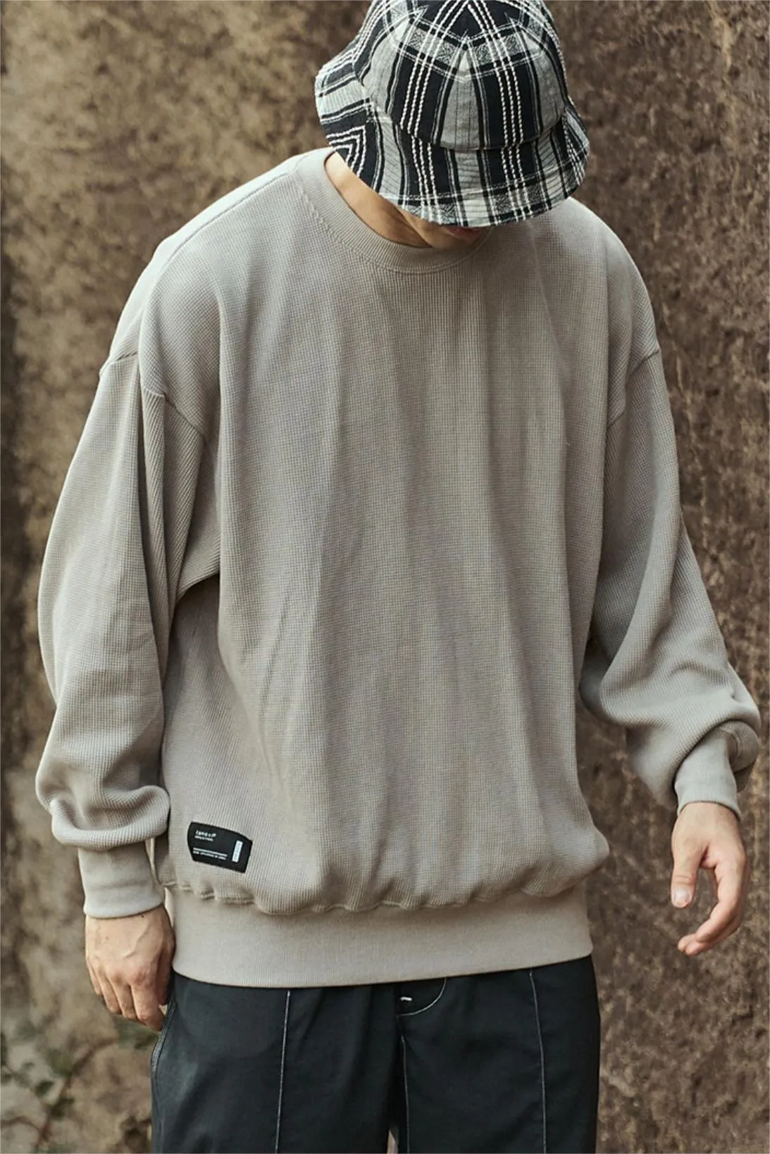 TANOXI  ワックルクロスクルーネックプルオーバー TAN0063