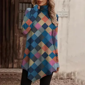 TastyHottie - Colourful Plaid Shirt Dress