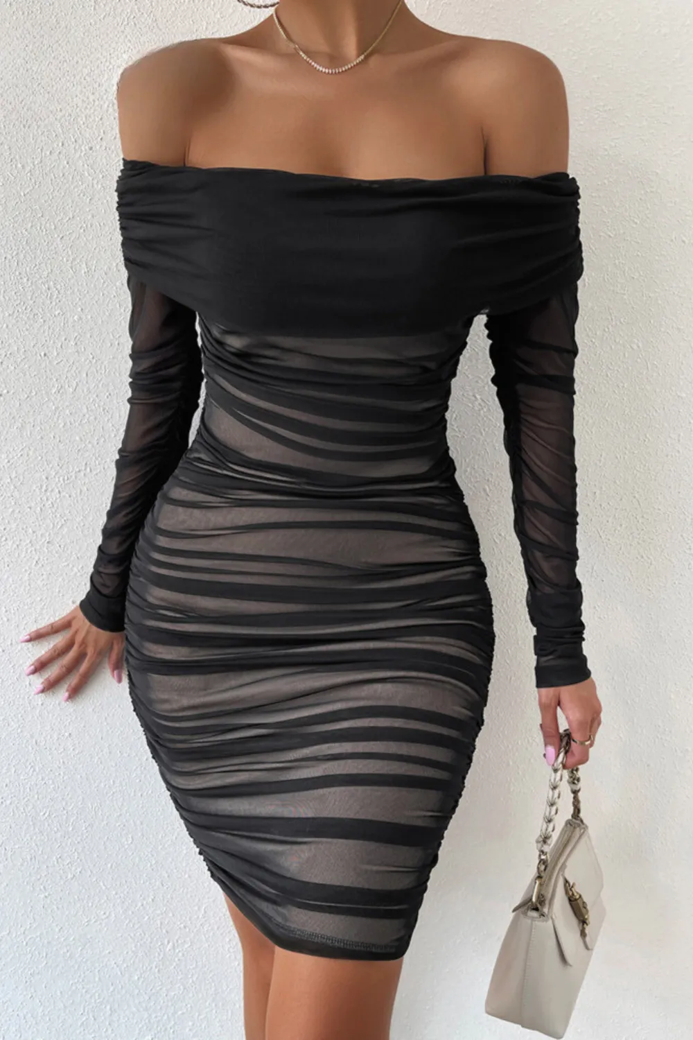 TastyHottie - Stella Off Shoulder Mesh Party Dress