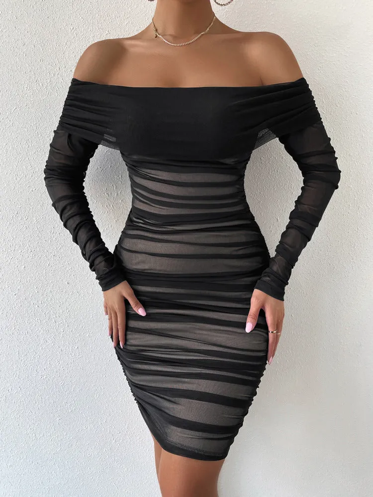 TastyHottie - Stella Off Shoulder Mesh Party Dress