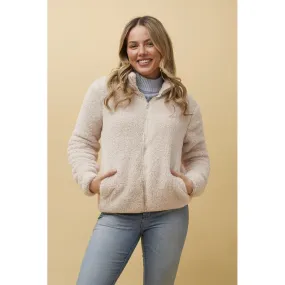Teddy Fleece Jacket Ivory Size 8