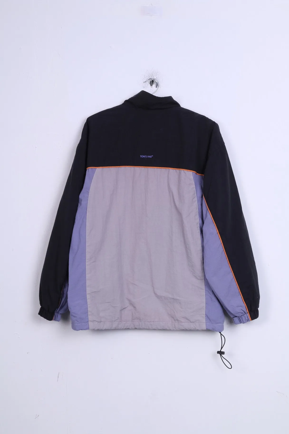 TOP LINE Womens S Track Top Jacket Nylon Retro Sweatshirt Grey Jacket