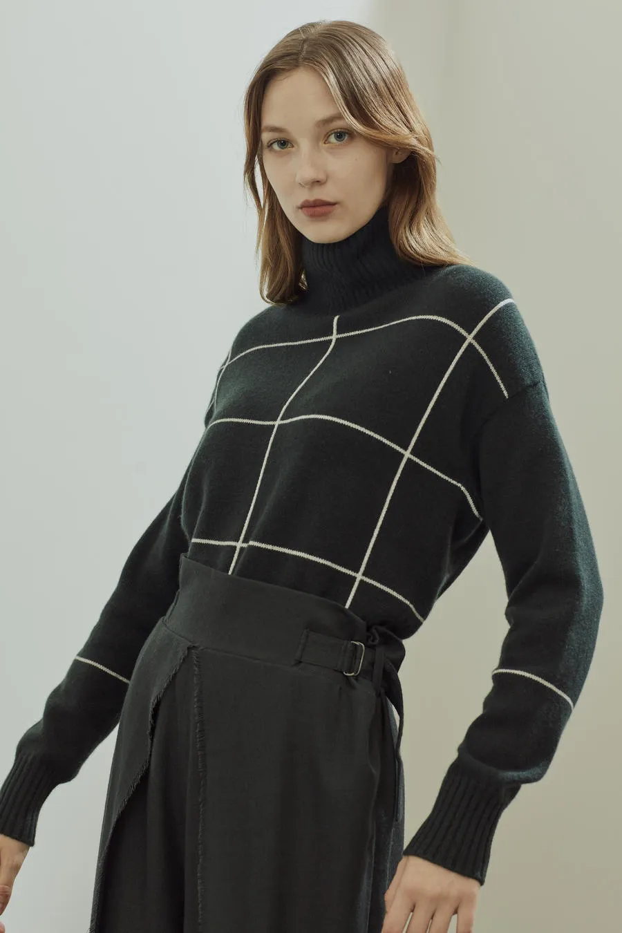 Turtle neck pure cashmere jumper