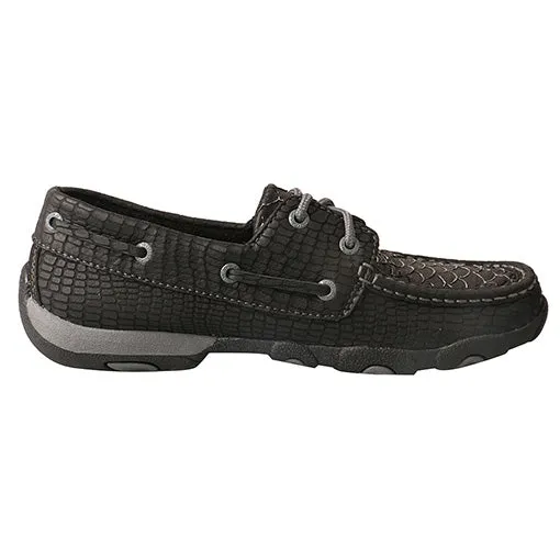 Twisted X Women's Black Grey Fish Short Moc