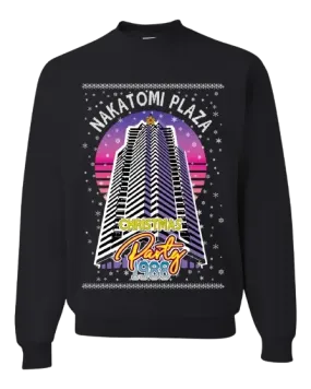 Ugly Christmas Crewneck Graphic Sweatshirt Nakatomi Plaza Party Like It's 1988