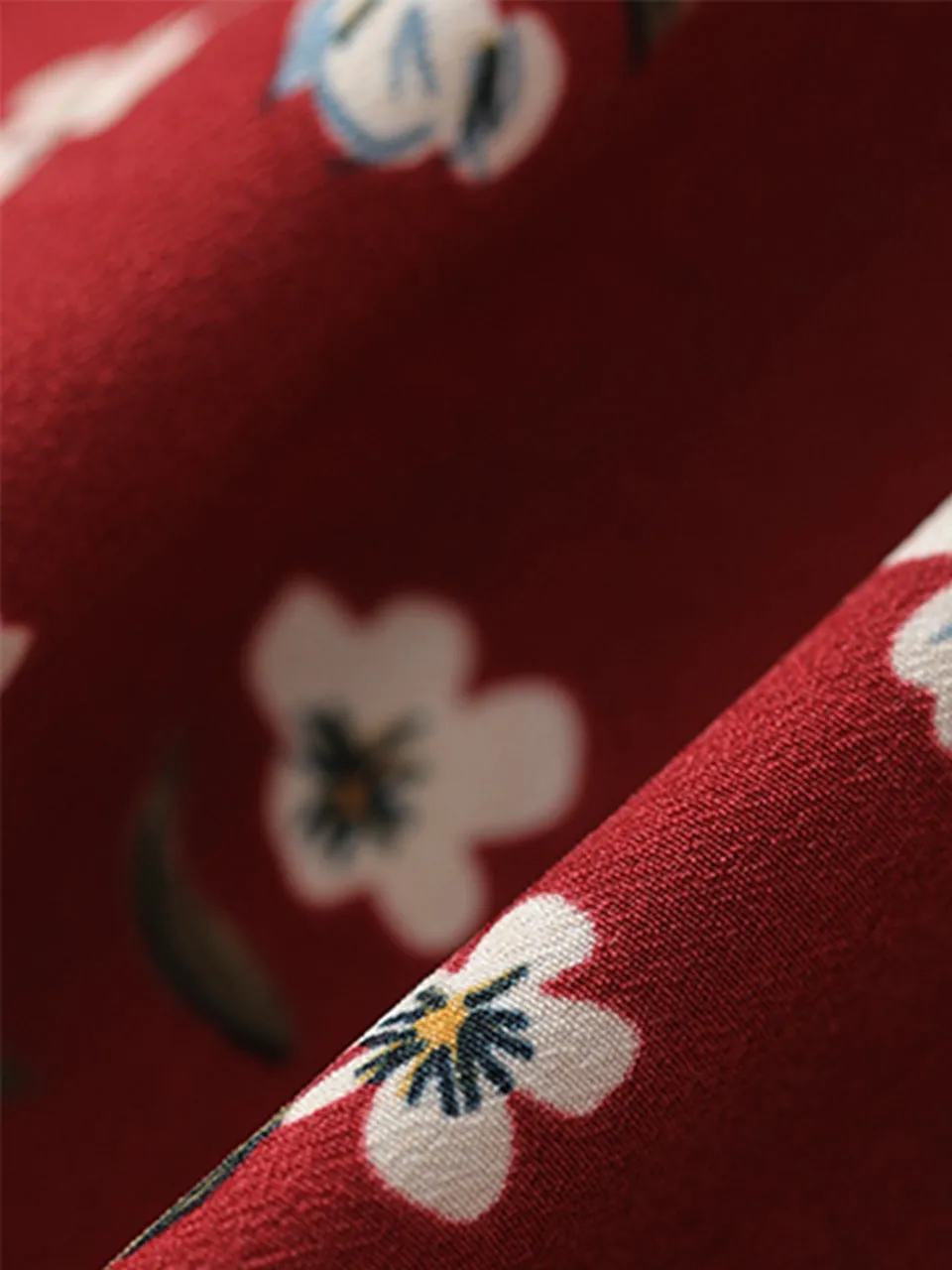 Wine flower long dress