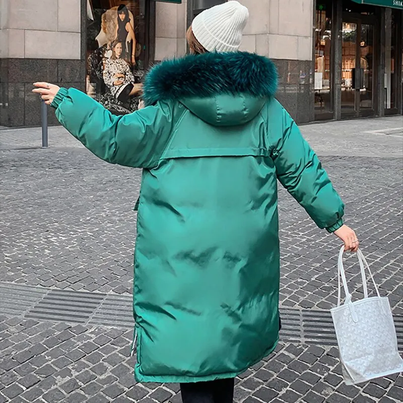 Women Parka Coats Double Sided Wear