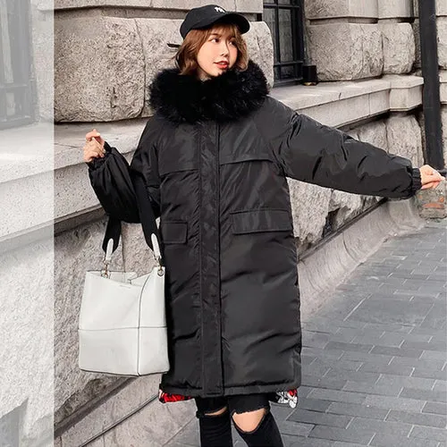 Women Parka Coats Double Sided Wear