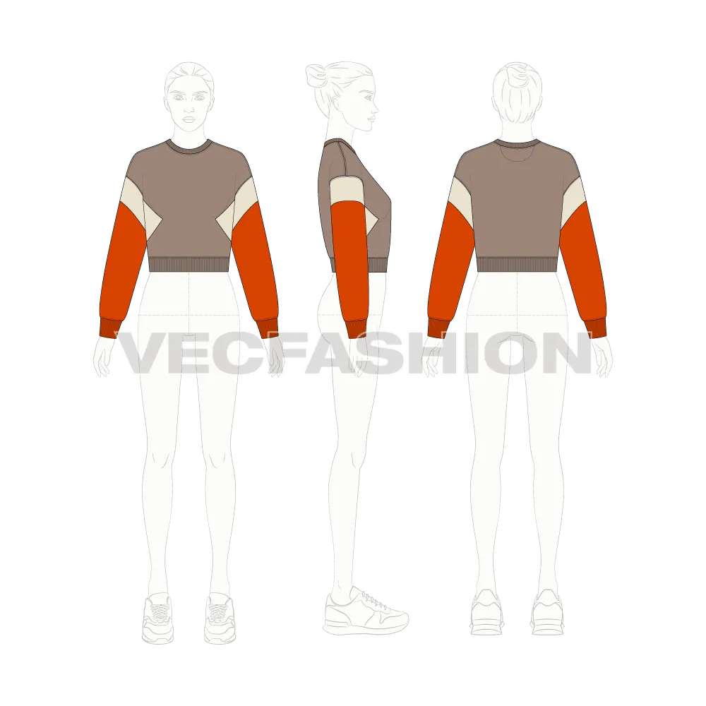 Women's Crop Crewneck Sweatshirt
