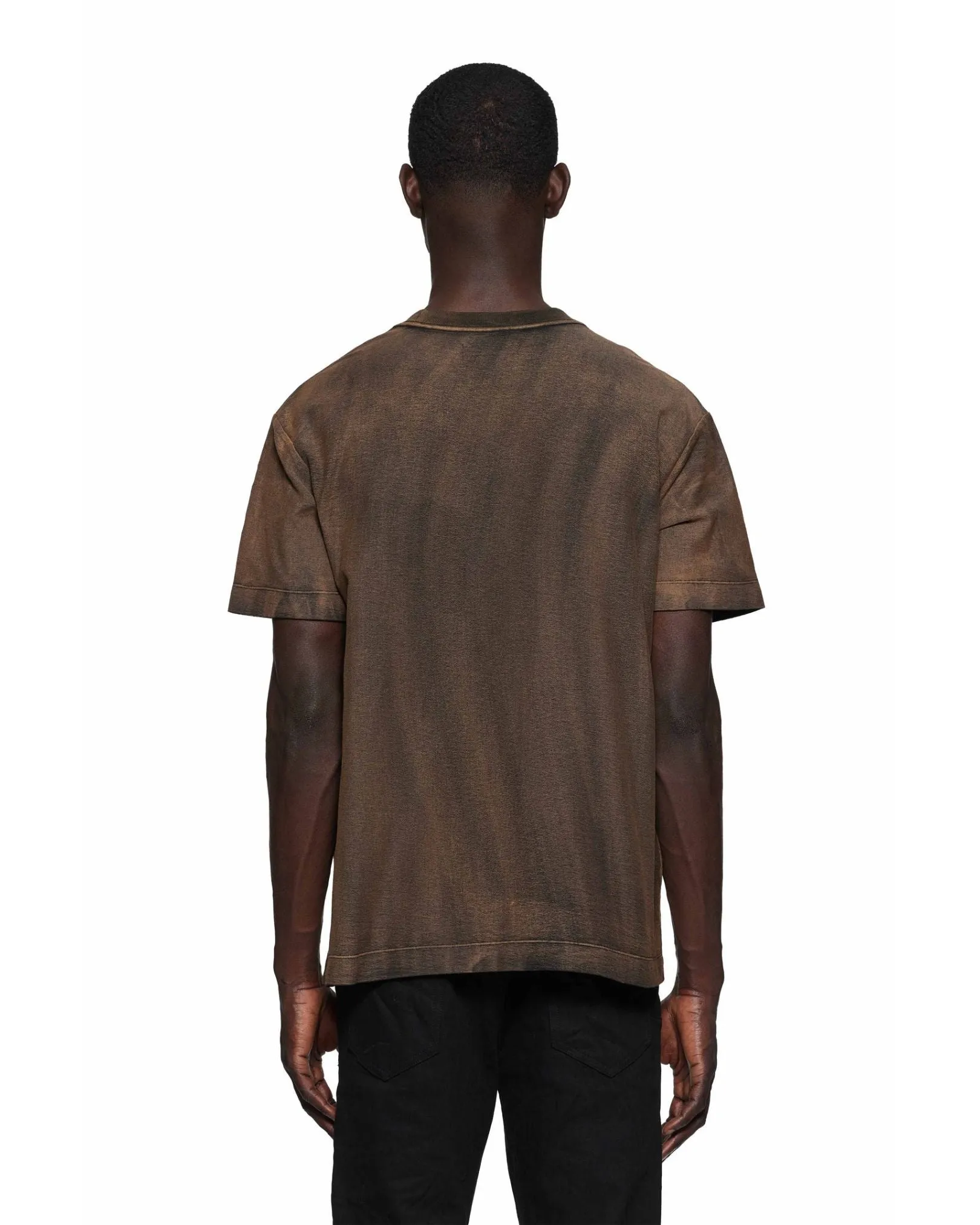 Worn Gothic Wordmark Overdye Tee - Orange