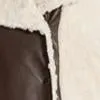Xolani Faux-Leather Patch Sherpa Jacket