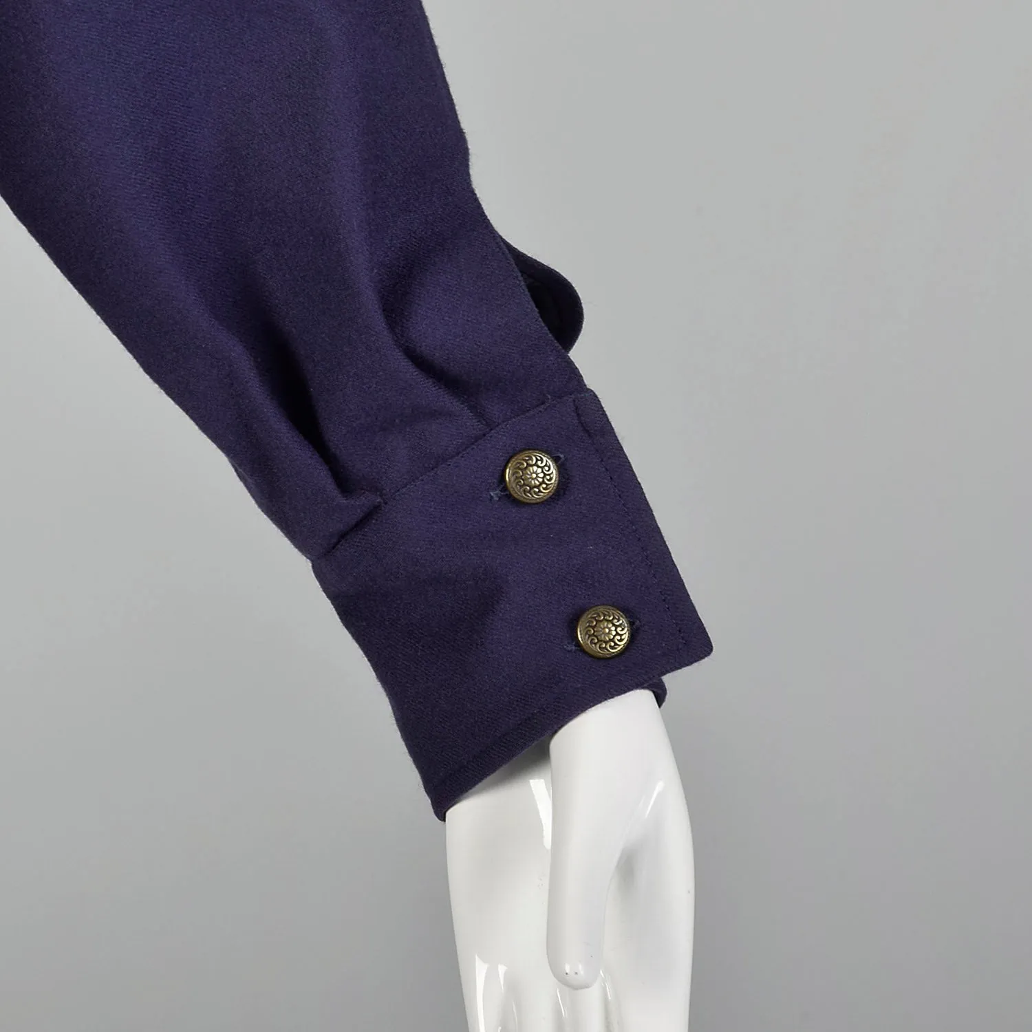 XS Guy Laroche 1980s Plumb Purple Skirt Suit