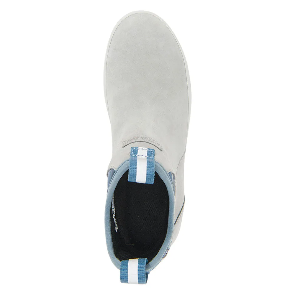 XTRATUF Women's Leather Ankle Deck Boots- Dolphin Gray / Beach Glass